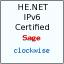 HE.NET IPv6 Certified - Sage - clockwise